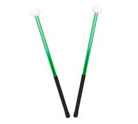 MAGICLULU Green Alloy and Felt Percussion Drumsticks Mallets for Marching Drum with Practical, Not Easy to Deform Design Suitable for Children and Beginners
