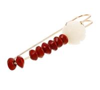MAGICLULU Green White Jade Bodhi Root Lotus Brooch Large Decorative Cloak Pin Safety Pin for Shawls Scarves Women’s Dress Clip