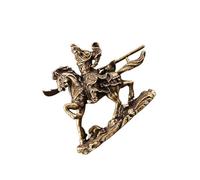 MAGICLULU Guan Gong Horseback Figurines Brass Decor Chinese Mythology Office Home Ornament Creative Artistic Housewarming Gift Kuan Kung Wealth Lucky Sprinting Horse Statue