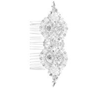 MAGICLULU Hair Comb Clips with Artificial Diamonds Silver Hairpin Not Easily Deformed Hair Accessories for Wedding Party