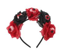 MAGICLULU Halloween Eyeball Headband with Realistic Bloody Rose Flowers Lightweight Halloween Costume Accessory for Party Ghost House Carnival Season Reusable Headwear