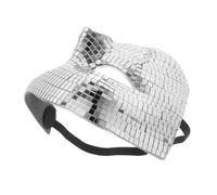 MAGICLULU Halloween Mirror Disco Mask Silver Half Face Reflective Masquerade Carnival Mask for Men Women Party Dance Prom Ball with Breathable Comfortable Design