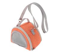 MAGICLULU Hamster Carrier Bag Hamster Travel Carrier Breathable Polyester Oxford Cloth Orange for Outdoor Travel Pet Owners