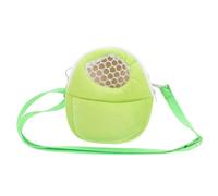 MAGICLULU Hamster Travel Bag Breathable Shoulder Bag Sponge Soft Lining Light Green for Squirrel and Guinea Pig Outdoor Travel Small Pets