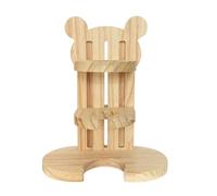 MAGICLULU Hamster Water Bottle Stand with Height Adjustable Wooden Bracket, Easy to Use Vertical Storage Holder for Drinking Water, Light in Weight Pet Supply