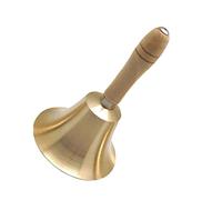MAGICLULU Hand Bells for Adults Large Santa Bell Christmas 14cm Diameter Wooden Handle