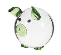 MAGICLULU Hand Blown Glass Pig Figurine Collectible Crystal Pig Statue Paperweight Decorative Accent for Home Decor Or Present for Special Occasions Handpolished Cute Whimsical Design