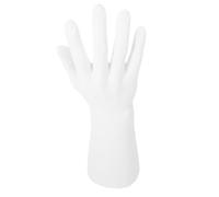 MAGICLULU hand mannequin for jewelry, ring holder display, plastic white male right hand model, emulate human hand movement, for home jewelry display