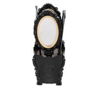 MAGICLULU Hand Styling Combs Set for Women with Vintage Antique Handheld Mirror and Wide Tooth Comb in Black Pvc Storage Box for Curly Thick Hair Grooming and Makeup Use