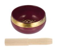 MAGICLULU Handcrafted Copper Meditation Singing Bowl with Wooden Rod for Relaxing Yoga and Meditation, Purple Sound Bowl to Sleep Quality and Enhance Creative Thinking