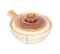 MAGICLULU Handheld Casserole Pot Kitchen Casserole 9.82x7.47x2.95in Pottery Clay Single Thick Handle Flat Base Convenient to Move Save Gas for Home Cooking