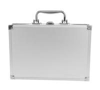 MAGICLULU Handheld Storage Container, Aluminum Alloy Briefcase, Locking Silver Box, 10. 43 X 7. 28 X 3. 14 Inch