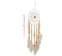 MAGICLULU Handmade Woven Dream Catcher with Wooden Beads Boho Wall Hanging Decor for Bedroom Unique Room Decorations for Creative Rustic Wall Art for Home