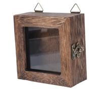 MAGICLULU Hanging Butterfly Specimen Box Vintage Display Case with Lid for Insects Dried Flowers Retro Style Holder for Home Decor Jewelry Crafts