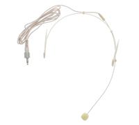 MAGICLULU Headset Microphone Wired Condenser Mic with Steerable Boom for Voice Amplifier Lightweight Headworn Design for Singing Teaching Lectures Performance Beige