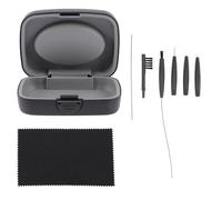 MAGICLULU Hearing Aid Cleaning Tool Kit with Case for BTE and Earphones, Lightweight Premium Plastic Brush Set to Remove Hard-to-Reach Debris, Portable Protective Case for Daily Maintenance