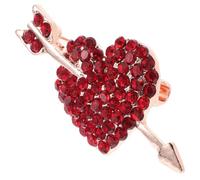 MAGICLULU Heart Brooch Lapel Pin Rhinestone Arrow for Valentine'S Day Romantic Gift for Men and Women