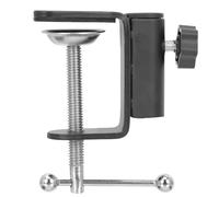 MAGICLULU Heavy-duty Alloy, Aluminium Material Abs Compatible Widely and Microphone Mic Clamp Holder Base with Metal Stand Clip for Table Public Events and Tabletop Applications
