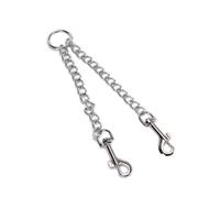 MAGICLULU Heavy Duty Double Head Pet Traction Strap Stainless Iron Dog Traction Strap with Not to Hurt Your Pet's Neck Feature Fit Pet Pulling Chain for Puppies for Graduation Festival