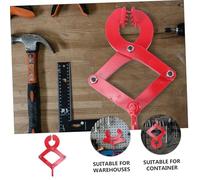 MAGICLULU Heavy Duty Steel Pallet Puller Clamp with Single Scissor Design Capacity Pallet Grabber for Industrial Material Handling and Warehouse Use Red Finish Labor-Saving and Easy to