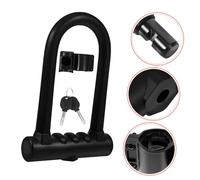 MAGICLULU Heavy Duty U Shape Bicycle Lock with Silicone Cover Anti-Cut Mountain Bike Lock for Motorcycles and Electric Bikes Wear-Resistant Iron Construction Compact and Secure for