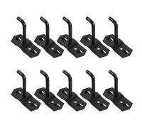 MAGICLULU Heavy Duty Wall Display Hooks 10Pcs Square Hole Pegboard Hooks Iron Black for Retail Display and Tool Organization