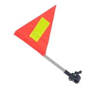 MAGICLULU High Visibility Orange Triangular Safety Flag for Mobility Scooter and Stroller, Lightweight Polyester with Adjustable 5.3ft Metal Pole, for City Commutes and Rehab Outings