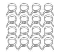 MAGICLULU Hose Clamps Silver 50pcs Stainless Steel Double Ring Spring Design Easy to Install Sturdy Pipe Repair Clamp for Garden Hose and Air Tubing for DIY Use