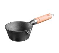 MAGICLULU Household Frying Pot Milk Heating Pan 18cm Iron Practical Pan with Even Heat Distribution Ergonomic Design for Backpacker Picnic
