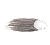 MAGICLULU Human Hair Samples 30Pcs for Hair Dye Testing and Salon Practice Color Demonstration Rings 70% Dark Grey 30% White Realistic Texture
