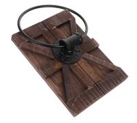 MAGICLULU Industrial Rustic Hand Towel Holder with Wall Backing Vintage European Design Towel Ring Hanger for Bathroom Kitchen and Laundry Room Decor