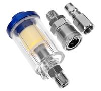 MAGICLULU Inline Plastic Air Hose Filter for Water Oil Separator, Aluminum Alloy Moisture Trap Efficient Spraying Pneumatic Tools Spray Paint Sprayer for Air Compressor