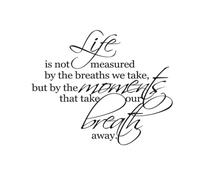 MAGICLULU Inspirational Life Quote Wall Sticker for Home, Black PVC Self-Adhesive Wall Decal, Easy to Remove Without Leaving Sticky Residue, for Mirror and Metal Surfaces