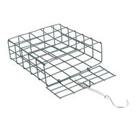MAGICLULU Iron Square Bird Feeder Bowls Sturdy Green Iron Material 2pcs Creative Design, for Feeding Wild Birds on Patio or Window for Outdoor Garden and Balcony Use