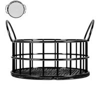 MAGICLULU Iron Storage Basket with Cat Ear Design, Mini Desktop Organizing Basket for Sundries and Foods, Good Load-bearing Capacity and Storage Effect, for Home and Household