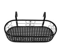 MAGICLULU Ironwork Plant Shelf Hanging Flowerpot Holder Hooks for Balcony Railing, Oval Wrought Iron Rack for Outdoor Garden Plants