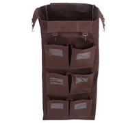 MAGICLULU Janitorial Trolley Bag with 6 Pockets- Cleaning Cart Oxford Cloth Housekeeping Hamper Hanging Bag for Waste Garbage Cleaning Supplies