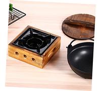 MAGICLULU Japanese Cast Iron Sukiyaki Pot with Aluminum Square Stove Iron Soup Pot for Stewing Hotpot Cooker and Outdoor Cooking Fast Heat Conduction Easy to Clean Rust Resistant Practical