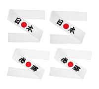 MAGICLULU Japanese Karate Headband and Versatile Use with Comfortable Fabric 4pcs Chef Accessories Stylish Samurai Headwear for Men Suitable for Cooking and Cheering Activities