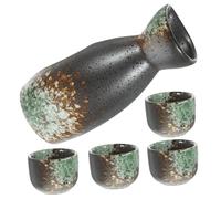 MAGICLULU Japanese Style Ceramic Sake Set with Kettle and Cups Decorative Tableware for Drinking and Porcelain Kit Suitable for Dining and Special Occasions