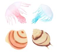 MAGICLULU Jellyfish Simulation Plastic Shellfish Realistic Model Marine Creature Ornament, Factually Accurate Design to Spark Imaginative Play Animal Figurine for Garden and Hotel Sea