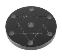 MAGICLULU Jewelry Plate Crystal Decor Seven-star Array Pattern Tray Black Obsidian Base with Smooth Edges Elegant Design Fine Texture for Home Display