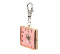 MAGICLULU Key Chain Pocket Watch Key Ring Pocket Watch Classic Rose Alloy and Glass Mirror Convenient Belt Loop, Uniform or Backpack Attachment for Nurses and Students