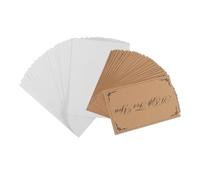 MAGICLULU Kraft Paper Blank Certificates with Envelopes 50pcs Set - 30x10cm Cardstock with 11x16cm White Envelopes - Blank Birthday and Holiday Certificates for Business, Salon, Spa,