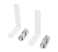 MAGICLULU L-Shaped Corner Brackets for Desk Screens, 2pcs Right Angle Screen Clips with Decorative Covers and Hanging Fixings, Corner Shelf Support Brackets for Office Partition Panels