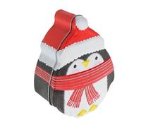 MAGICLULU Large Capacity Metal Xmas Tins with Lids Penguin Treat Containers for Holiday Candy Storage Sturdy Iron Construction Friendly Cartoon Design Christmas Party Favor Boxes