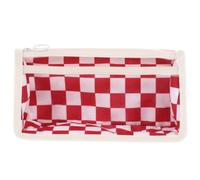 MAGICLULU Large Capacity PVC Pencil Case with Checkerboard Pattern, Portable Pen Bag for School Bags and Suitcases, Organizing Study Supplies with Multiple Compartments for Pens and Glue