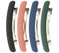 MAGICLULU Large Matte Plastic Hair Clips Simple and Delicate French Barrettes for Women 4pcs Safe and Elegant Ponytail Accessories for Weddings and Parties