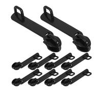 MAGICLULU Large Zipper Pull Replacement Set 10Pcs, Zipper Repair Sliders for Bags and Coats, Black Nylon, Double-Layer Design, Suitable for Camping and Travel