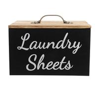 MAGICLULU Laundry Dryer Sheet Holder Wooden Box with Spacious Storage for Fabric Softener Sheets in Farmhouse Laundry Room
